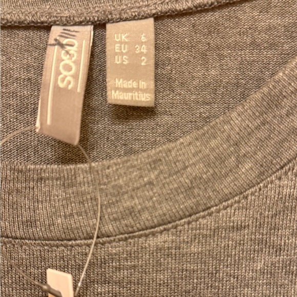 ASOS Grey Short Sleeve Tee Dress NWT - Picture 4 of 7